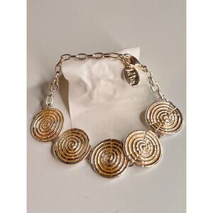 VINTAGE MCM FEDRA Gold Spiral Link Chain Bracelet